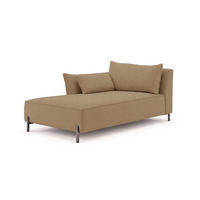 CHAISELONGUE für Terrasse und Garten, Stoff Sunlight, Toffee, Links, SUNMEE - Braun, Holz (80/90/165cm) - Kaiser Möbel
