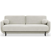 SCHLAFSOFA Ovals Creme - Creme/Schwarz, Textil/Metall (236/95/96cm) - Selsey