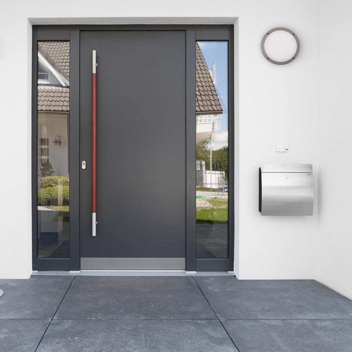 AUSSENLEUCHTE Carlota - Grau, Metall (30/30/9cm) - Paco Home