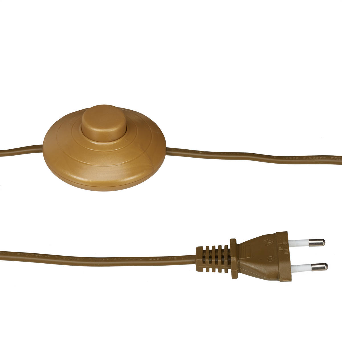 SCHIRMLAMPE - Goldfarben, Textil/Metall (39/39/158cm) - Relaxdays