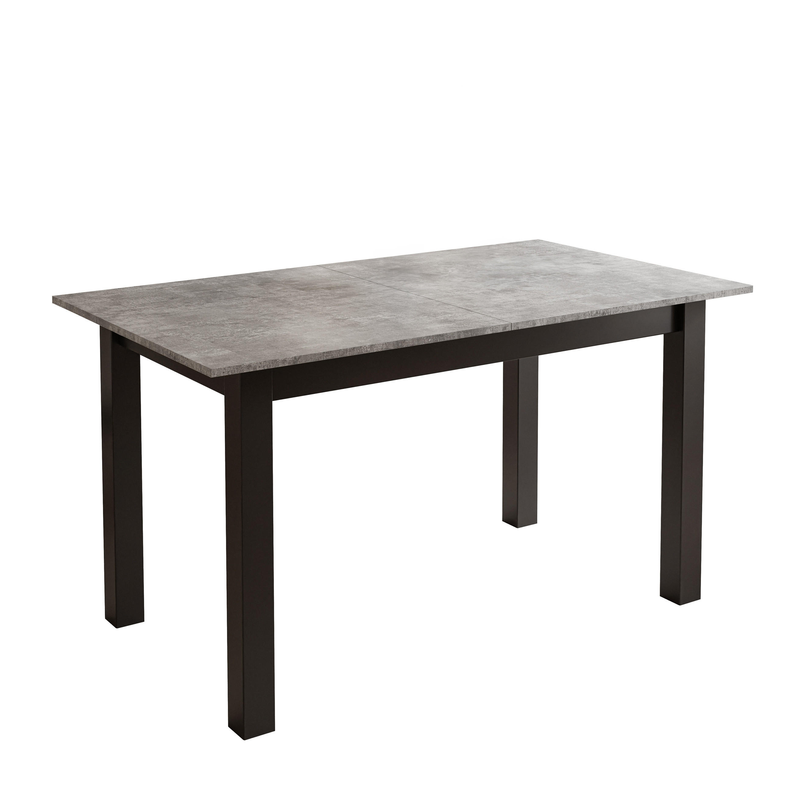 ESSTISCH ARTON 140-195 cm für 6-8 Personen - Schwarz/Grau, Holzwerkstoff/Metall (140/80/77cm) - Lookway