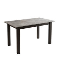 ESSTISCH ARTON 140-195 cm für 6-8 Personen - Schwarz/Grau, Holzwerkstoff/Metall (140/80/77cm) - Lookway