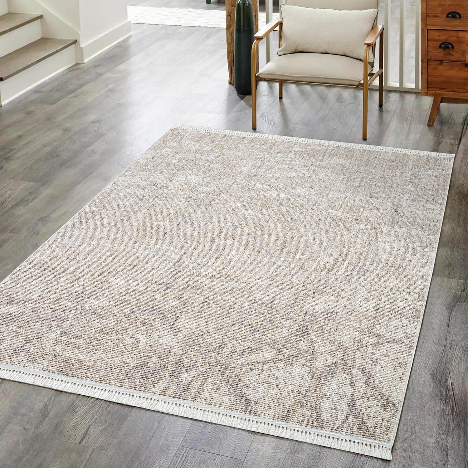 KURZFLOR-TEPPICH Clasico 9150 Beige 140x200 cm - Beige, Textil (140/200cm) - carpet city