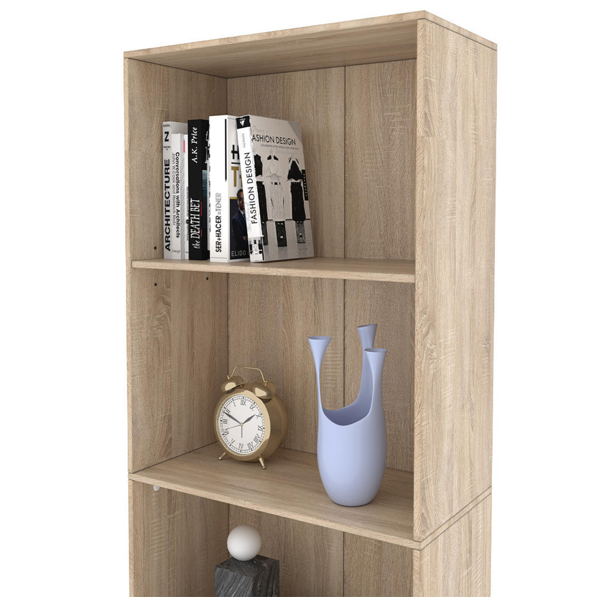 BÜCHERREGAL Bob Sonoma 60 x 190 cm mit 5 Fächern - Sonoma Eiche, Holzwerkstoff (60/190/30.4cm) - Vicco