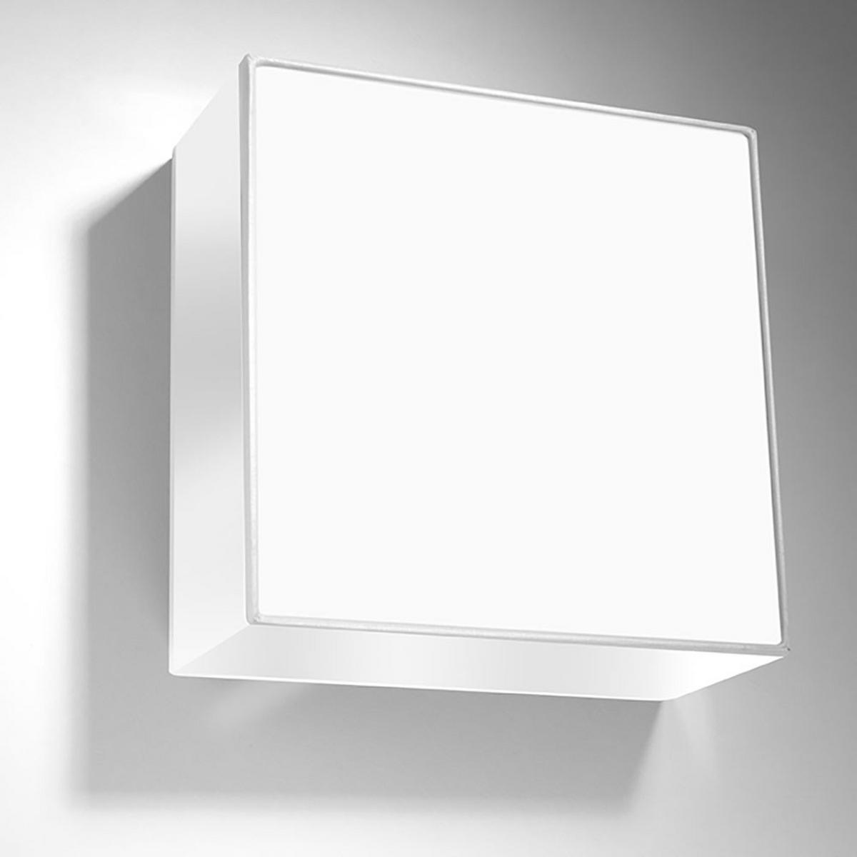 WANDELEUCHTE Stahl Kunststoff Weiß - Weiß, Metall (25/12/25cm)