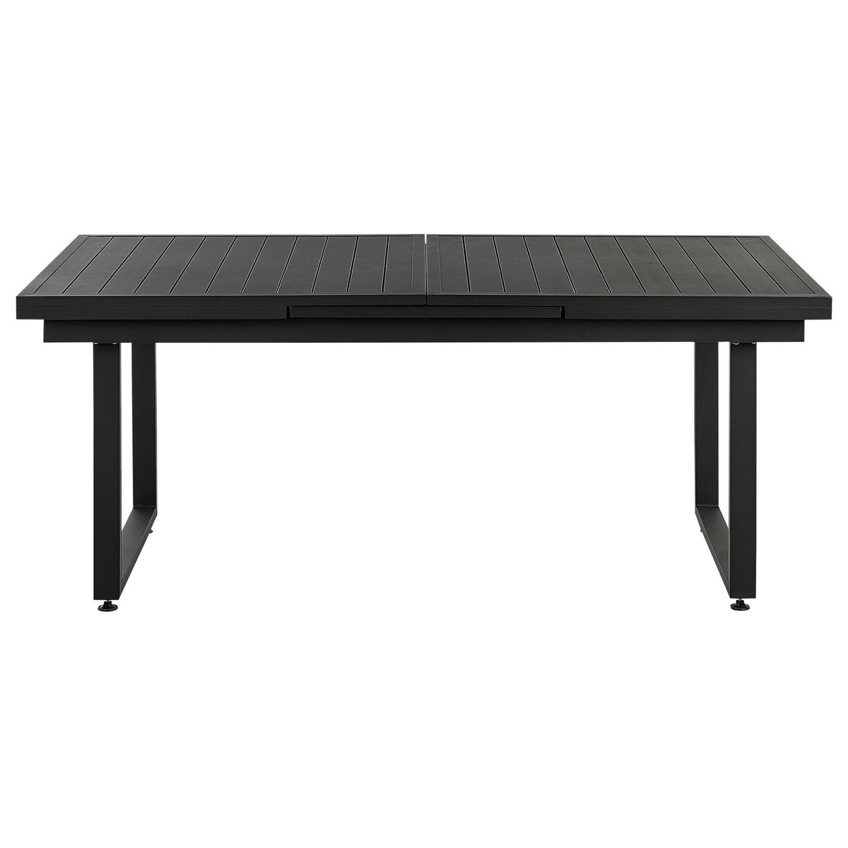 GARTENMÖBEL SET 6-Sitzer Aluminium schwarz/grau Valcanetto/ Busseto - Schwarz/Grau, Metall - Beliani