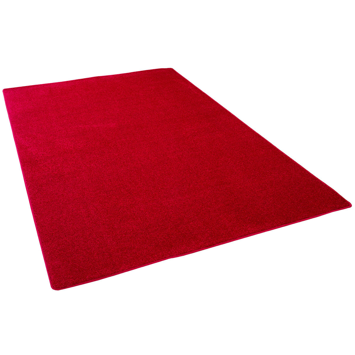HOCHFLOR VELOURS TEPPICH LUNA - Rot, Textil (200/200cm) - Snapstyle
