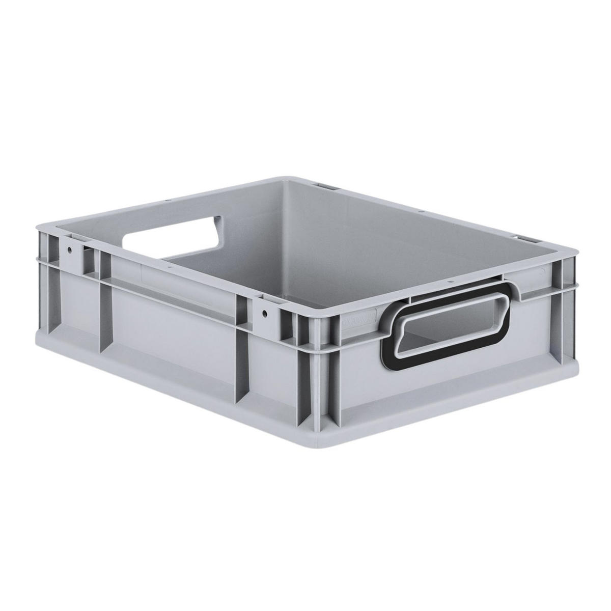 EUROBOX NextGen Color 12x30x40 cm 11 Liter Griffe schwarz offen, Grau - Schwarz/Grau, Kunststoff (30/12/40cm) - PROREGAL