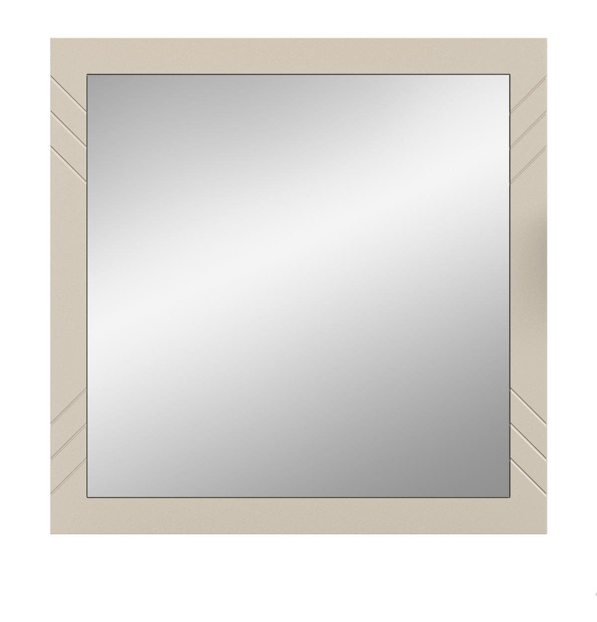 GARDEROBENSPIEGEL Sand matt 80 x 80 cm, Wandspiegel mit Rahmen - Sandfarben, Glas/Holzwerkstoff (80/80/2cm) - Inn.Furn