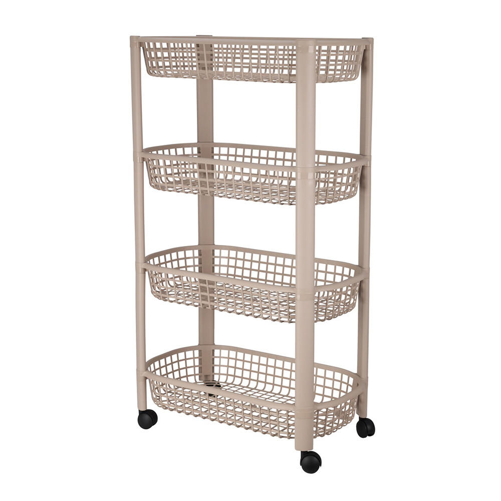 KÜCHENWAGEN Basic Beige 46.5/26/14 cm Kunstoff - Beige, Kunststoff (26/14/46.5cm) - Mondex