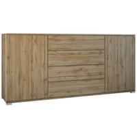 SIDEBOARD Santo Eiche Evoke - Eiche San Remo, Holzwerkstoff (166.5/75.5/35cm) - Vladon