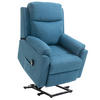 FERNSEHSESSEL mit Aufstehhilfe, Blau - Blau, Kunststoff (89/102/83cm) - HOMCOM