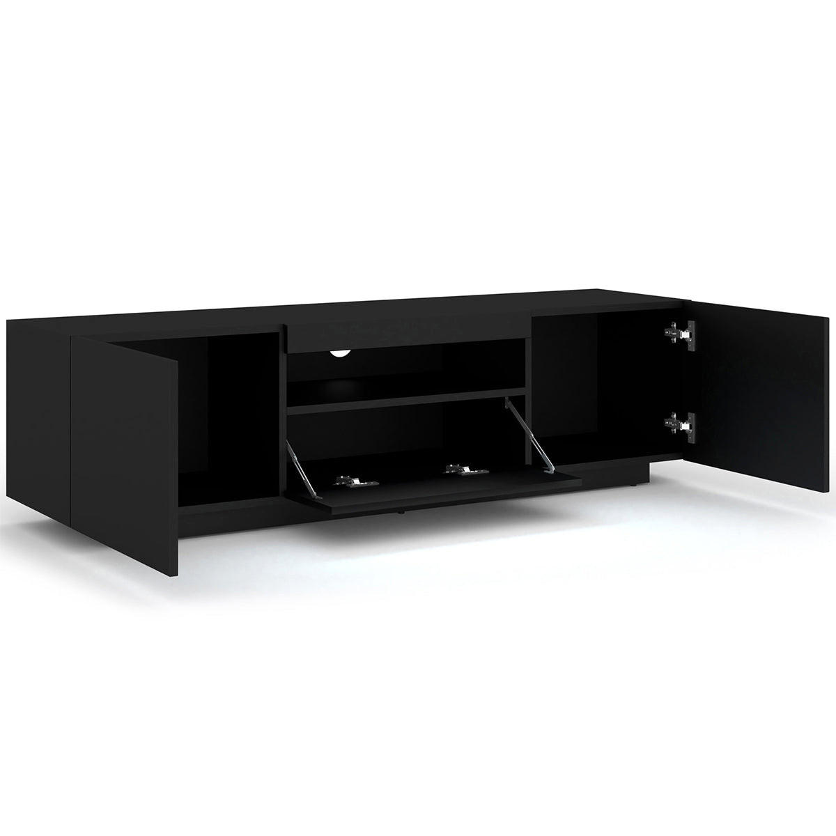 TV OMARICA Aurus Črna - črna, leseni material (150/36/37cm) - Petits-meubles