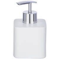 BEHÄLTER mit Flüssigseifenpumpe Hexa 290 ml 8,5/7,5/13 cm - Weiß, Keramik (7.5/13/8.5cm) - Wenko