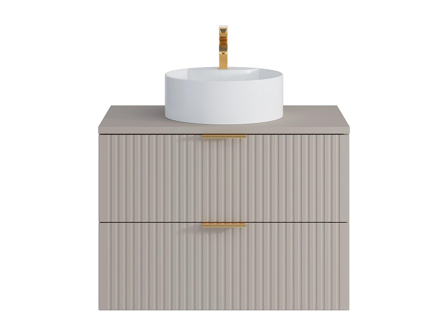 EINZELWASCHTISCH - 80 cm x 46 cm - Holz, Platte - Beige - ZEVARA - Beige, Holz (80/57/46cm) - Vente-Unique