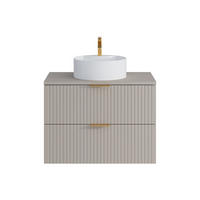 EINZELWASCHTISCH - 80 cm x 46 cm - Holz, Platte - Beige - ZEVARA - Beige, Holz (80/57/46cm) - Vente-Unique