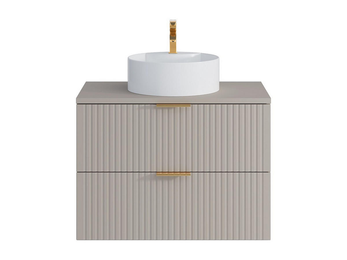 EINZELWASCHTISCH - 80 cmcm x 46 cmcm - Holz, Platte - Beige - ZEVARA - Beige, Holz (80/57/46cm) - Vente-Unique