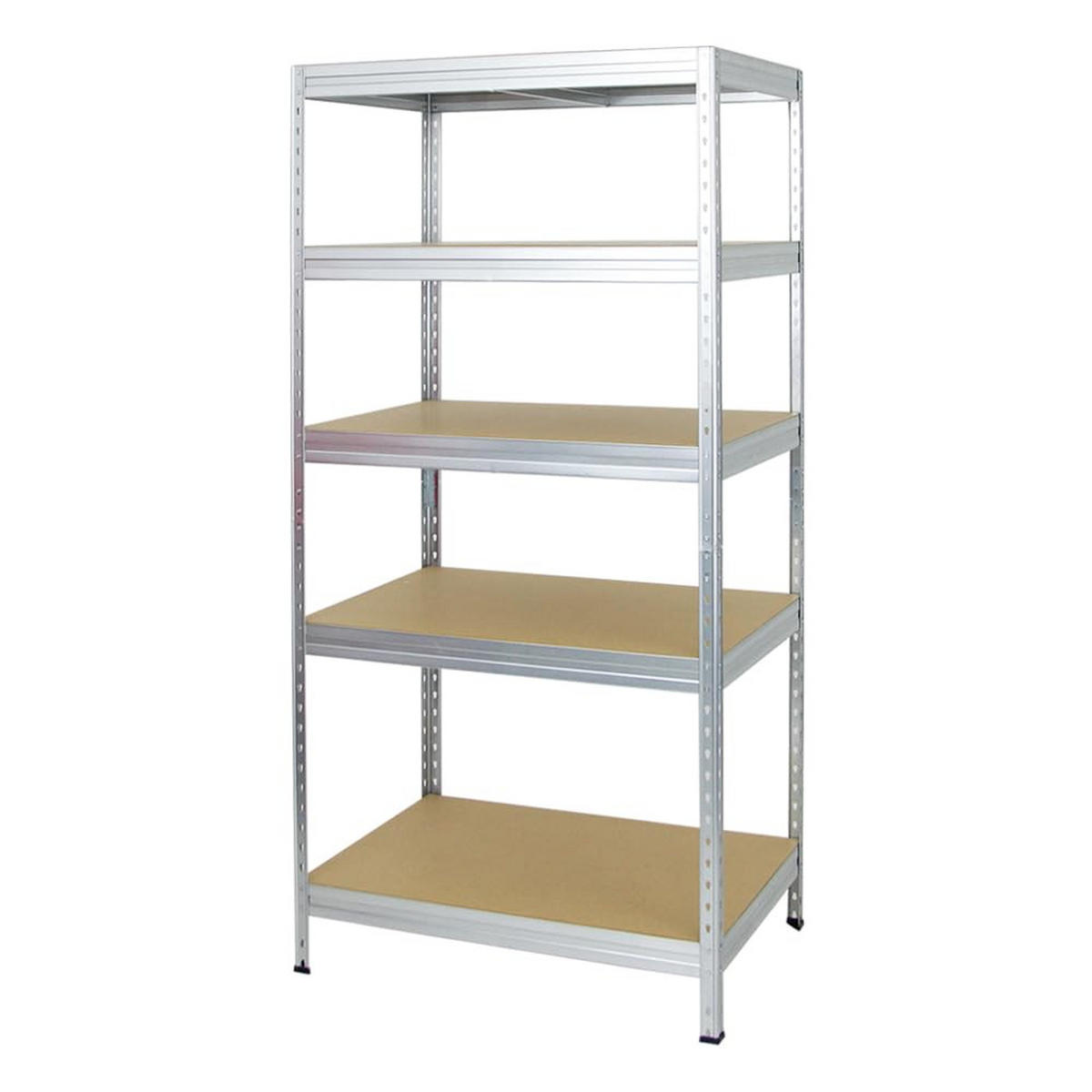 SCHWERLASTREGAL Rivet 180x90x60 cm Fachlast 250 kg Innovatives Stecksystem Verzinkt - Silberfarben, Metall (90/180/60cm) - PROREGAL