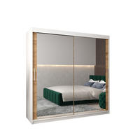 SCHWEBETÜRENSCHRANK 200/200/62 2-türig - Silberfarben/Weiß, Holz/Kunststoff (200/200/62cm) - Abiks Möbel