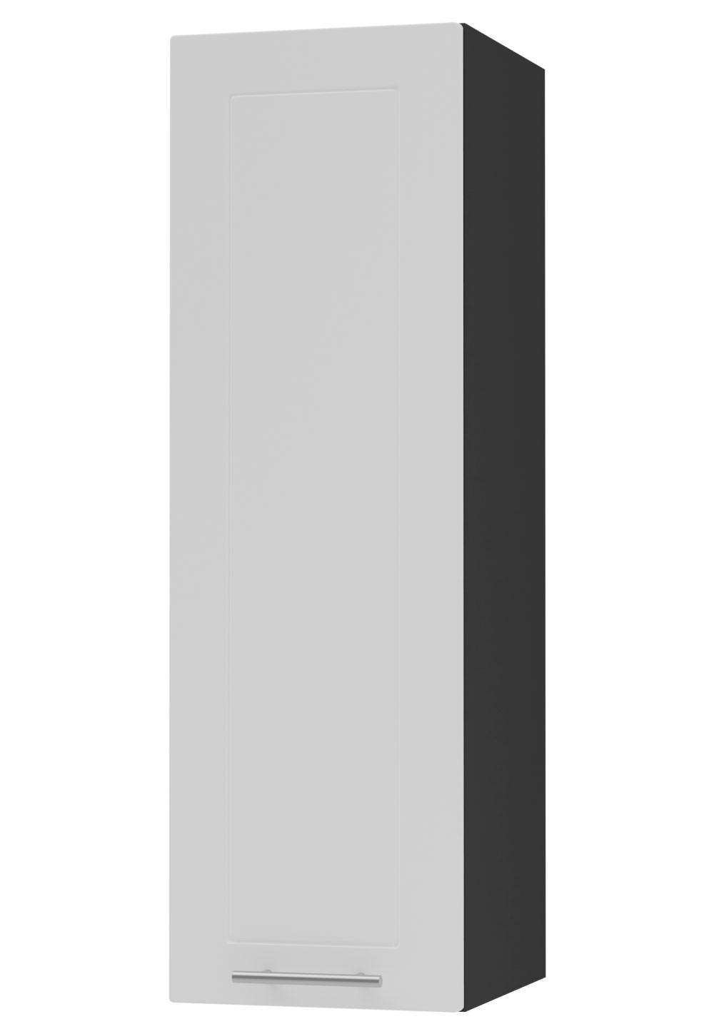 Feldmann-Wohnen Küchenhängeschrank Weiß, Schwarz 30x96x32.5 cm