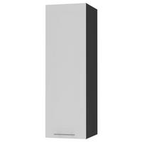 KÜCHENHÄNGESCHRANK Kvantum W4/20 Weiß Matt / Schwarz Matt 20 / 32,5 / 96cm - Schwarz/Weiß, Holz/Holzwerkstoff (20/96/32.5cm) - Feldmann-Wohnen