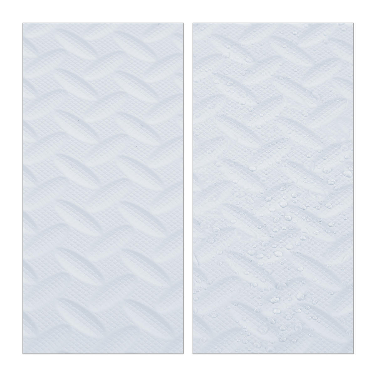 8XBODENSCHUTZMATTE - Weiß, Kunststoff (60/60cm) - Relaxdays