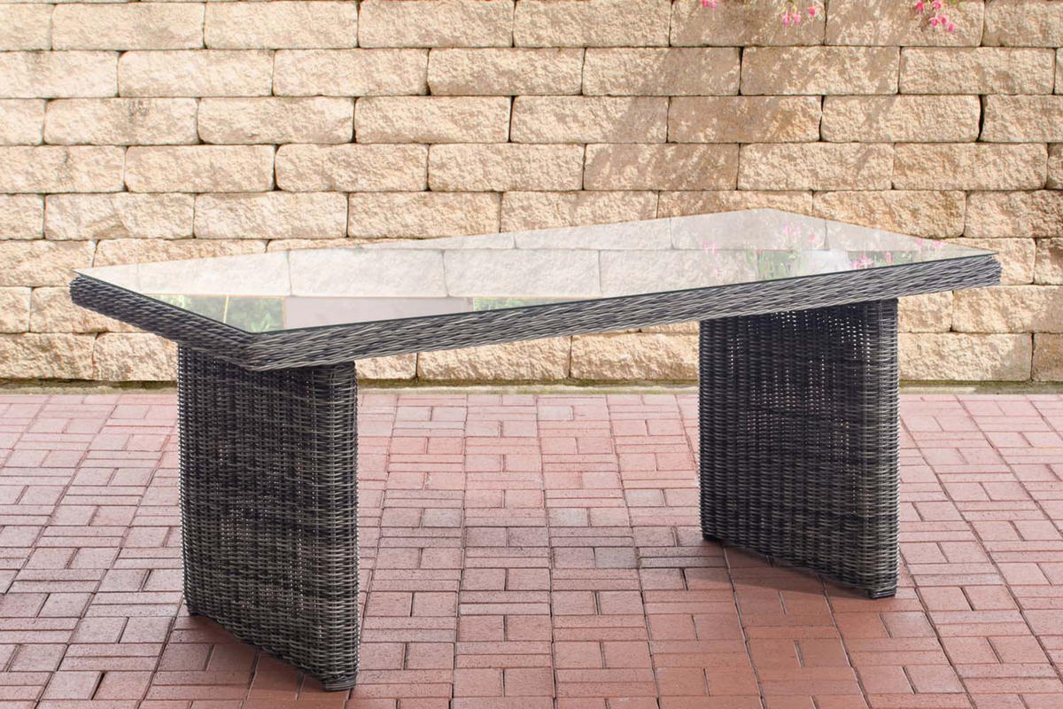 GARTENTISCH Fonda grau-meliert - Grau, Kunststoff (75/180/90cm) - TPFGarden