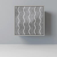 SIDEBOARD WAVES OF CONCRETE, Grau, 57,5x42x57,5 cm, Ohne Füße - Multicolor/Grau, Holzwerkstoff (57.5/57.5/42cm) - SpaceRebels
