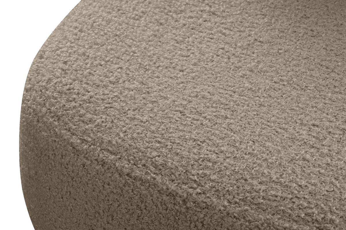 COCKTAILSESSEL APPA uf hohen schwarz lackierten Beinen aus Buchenholz, aus recyceltem Boucle-Stoff, Hellbraun/Schwarz - Hellbraun/Schwarz, Holz/Textil (63/89/65cm) - KONSIMO®