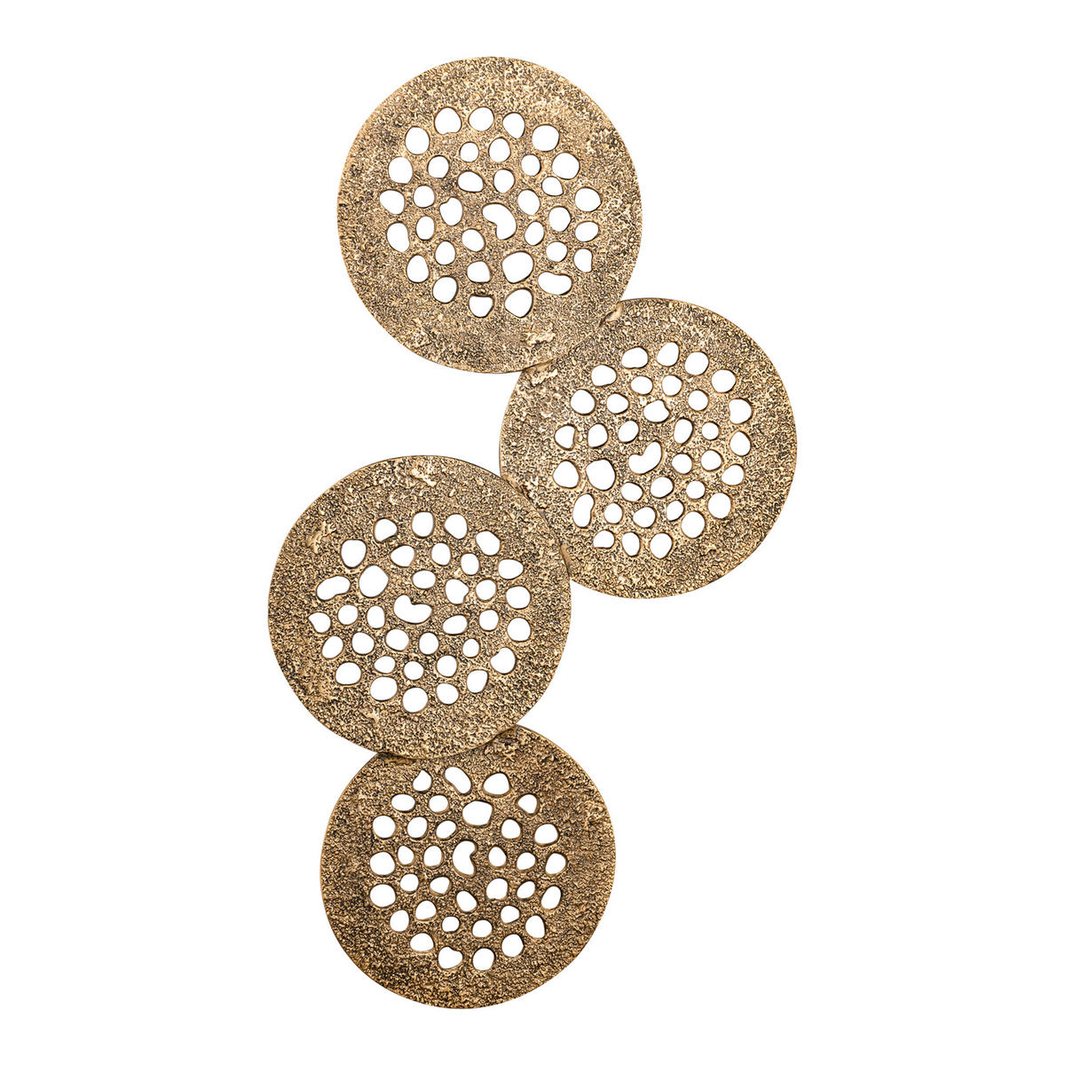 WANDPANEEL Geoffe Gold 120/5/74cm - Goldfarben, Metall (5/74/120cm) - PTMD Collection