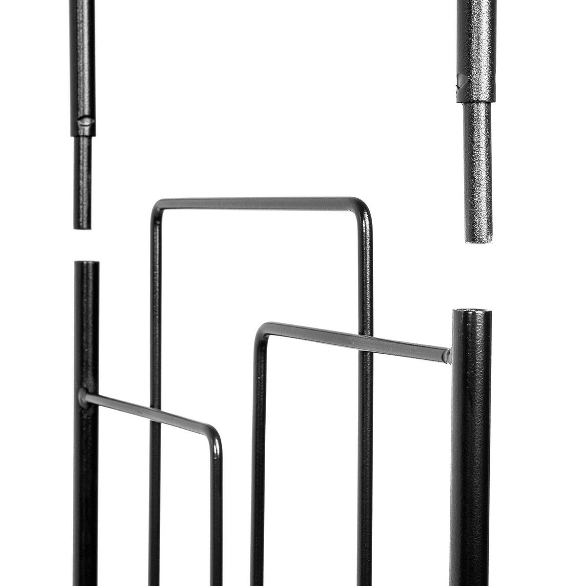 GARTENPERGOLA für Blumen 250 cm, schwarz - Schwarz, Metall (150/250cm) - KADAX