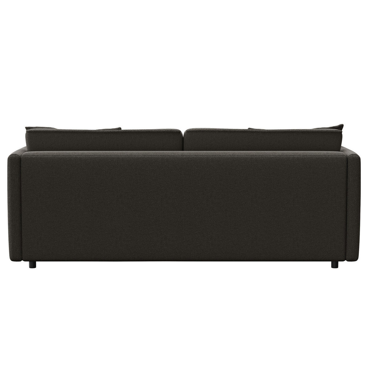 3-SITZER SOFA - Anthrazit/Schwarz, Kunststoff/Textil (219/84/117cm) - home24