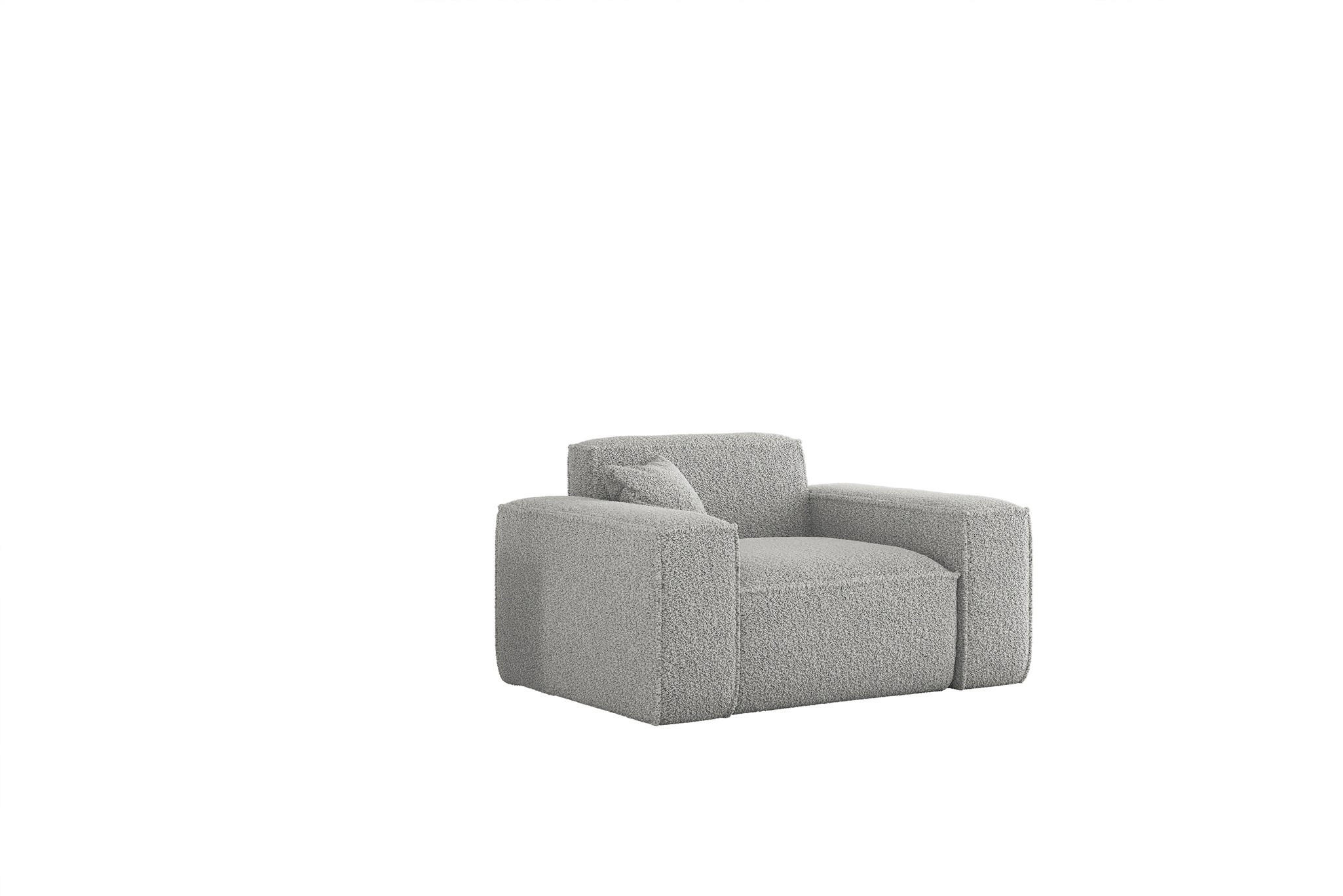 Fun Möbel Sessel Hellgrau 121x73x90 cm