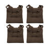 STUHLKISSEN Fino mit Schleifenband braun 4er Set - Braun, Textil (46/42/7cm) - Magma Heimtexx