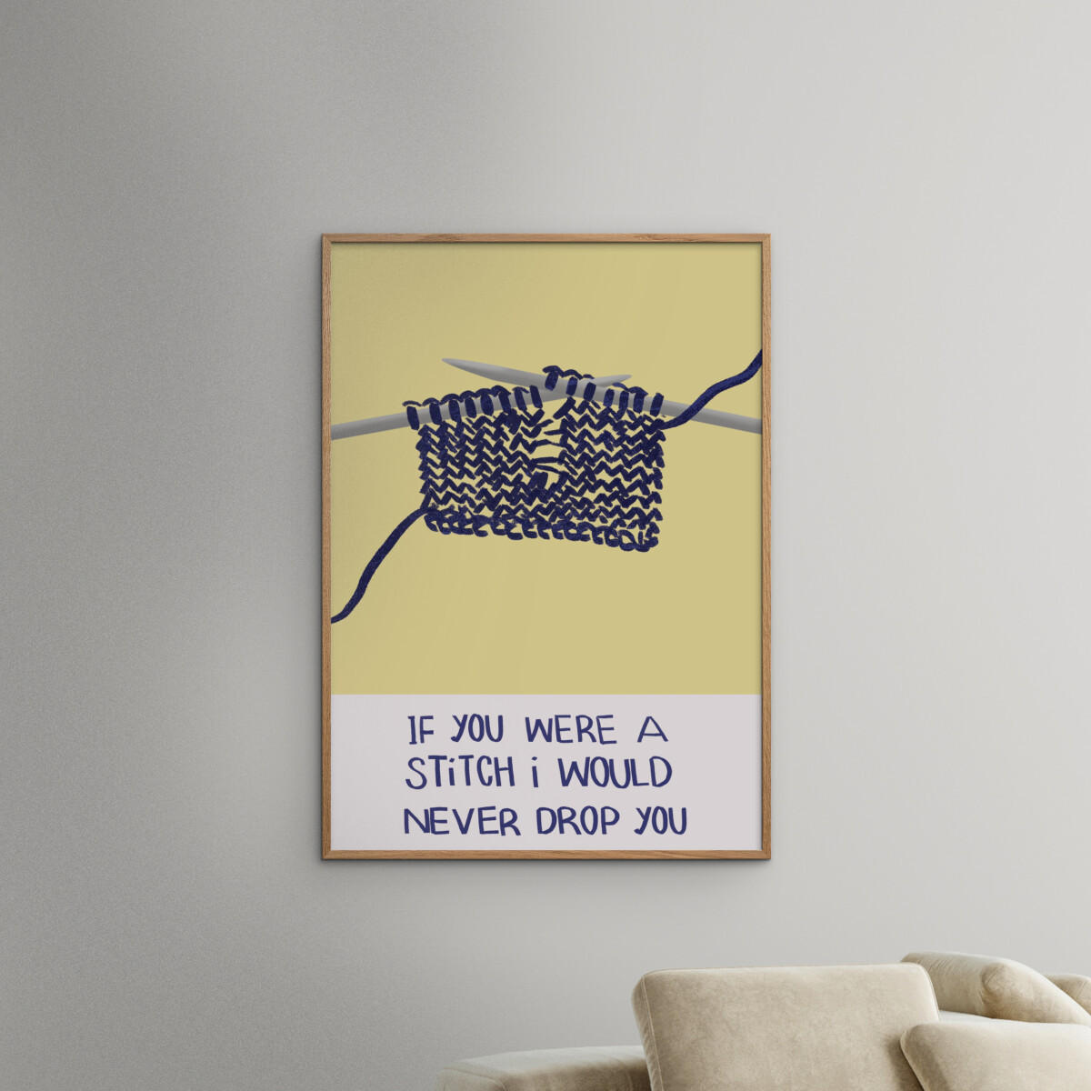 POSTER Charlotte Trudgett - Dropped Stitches - Gelb, Papier (30/40/0.1cm) - Poster&Frame