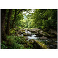 FOTOTAPETE Wald Natur Grün 350x250 cm - Multicolor, Papier (350/250cm) - Wallarena