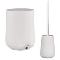 BAD ACCESSOIRES SET Nova 2tlg. soft grey (lichtgrau) - Hellgrau, Kunststoff (23/29/23cm) - Zone Denmark