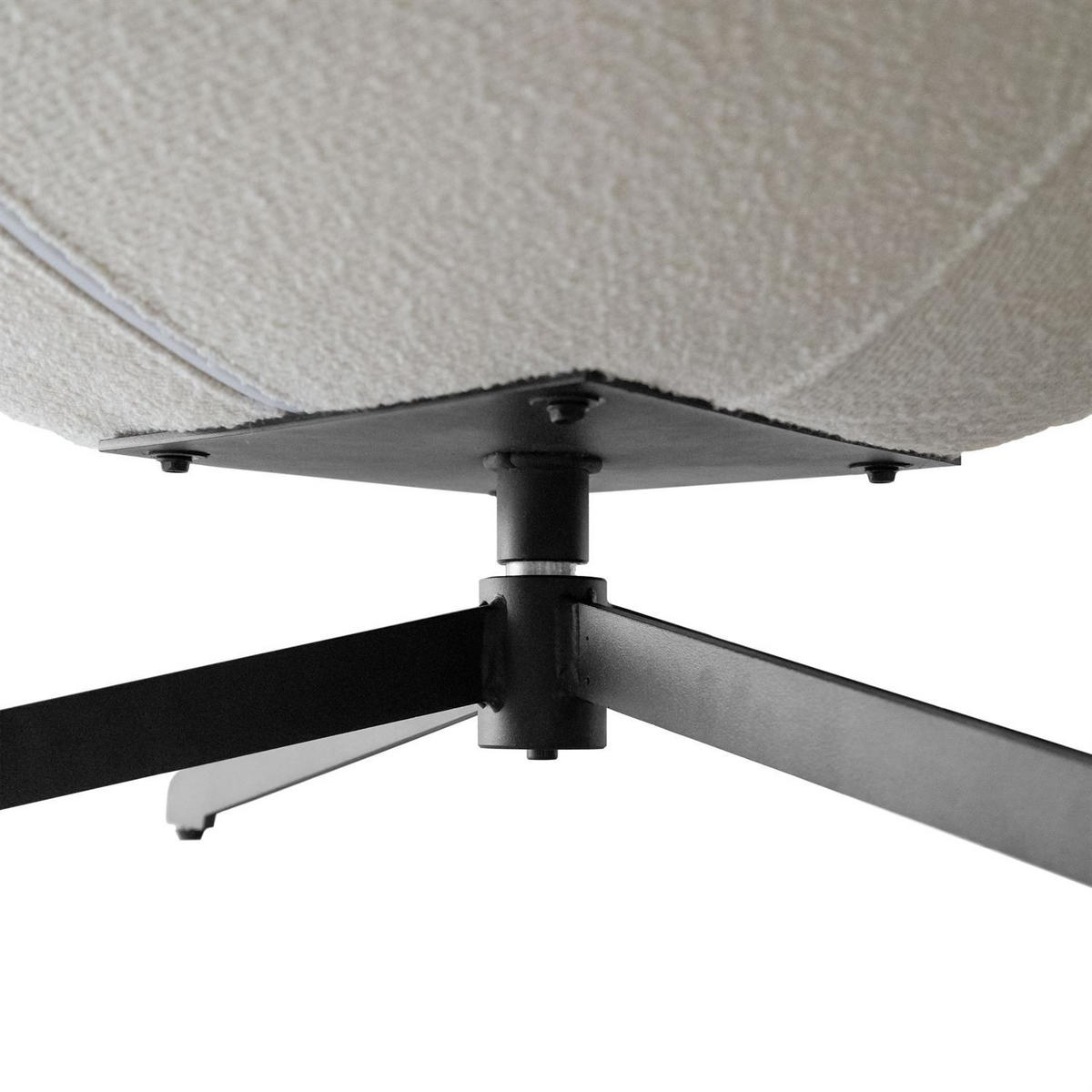DREHBARER Polstersessel COCO 360° - Weiß, Textil (100/90/110cm) - Lookway
