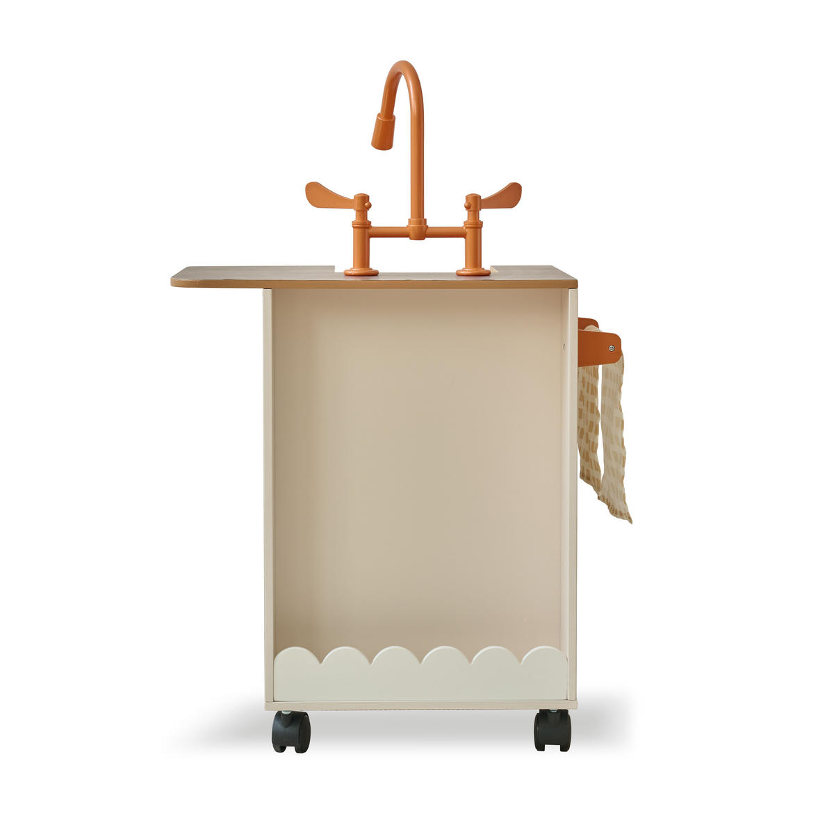 HOLZ-SPIELKÜCHE XL Modular mit 21 Zubehörteilen, Beige, 89cm - Beige, Holz (28/141/89cm) - Teamson Kids