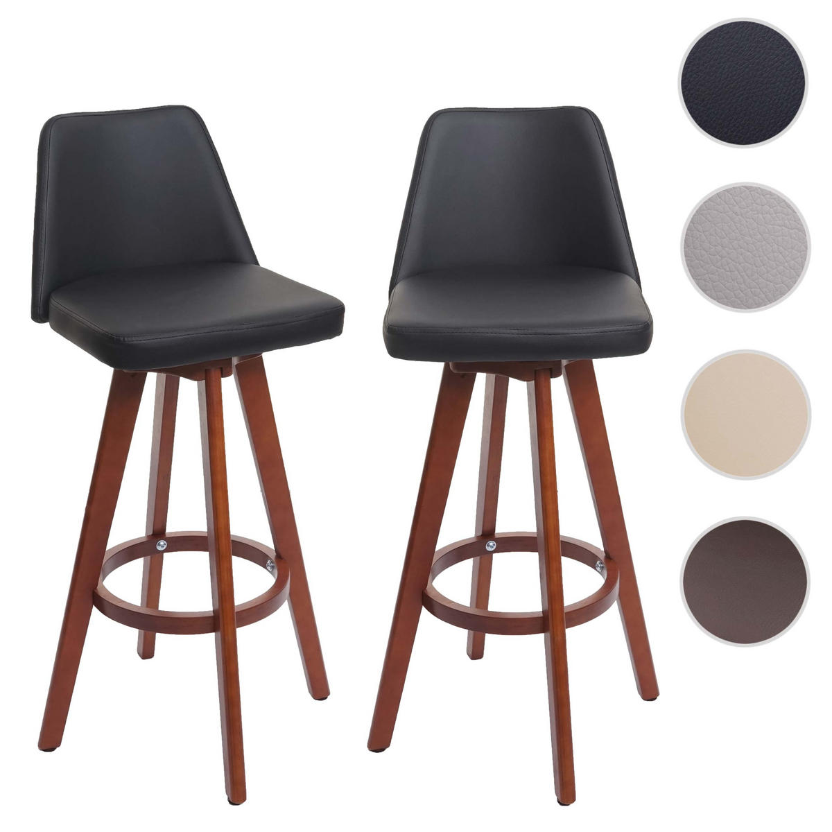 BARHOCKER 2-ER SET Schwarz 2er-Set - Schwarz, Textil (39/105/45cm) - MCW