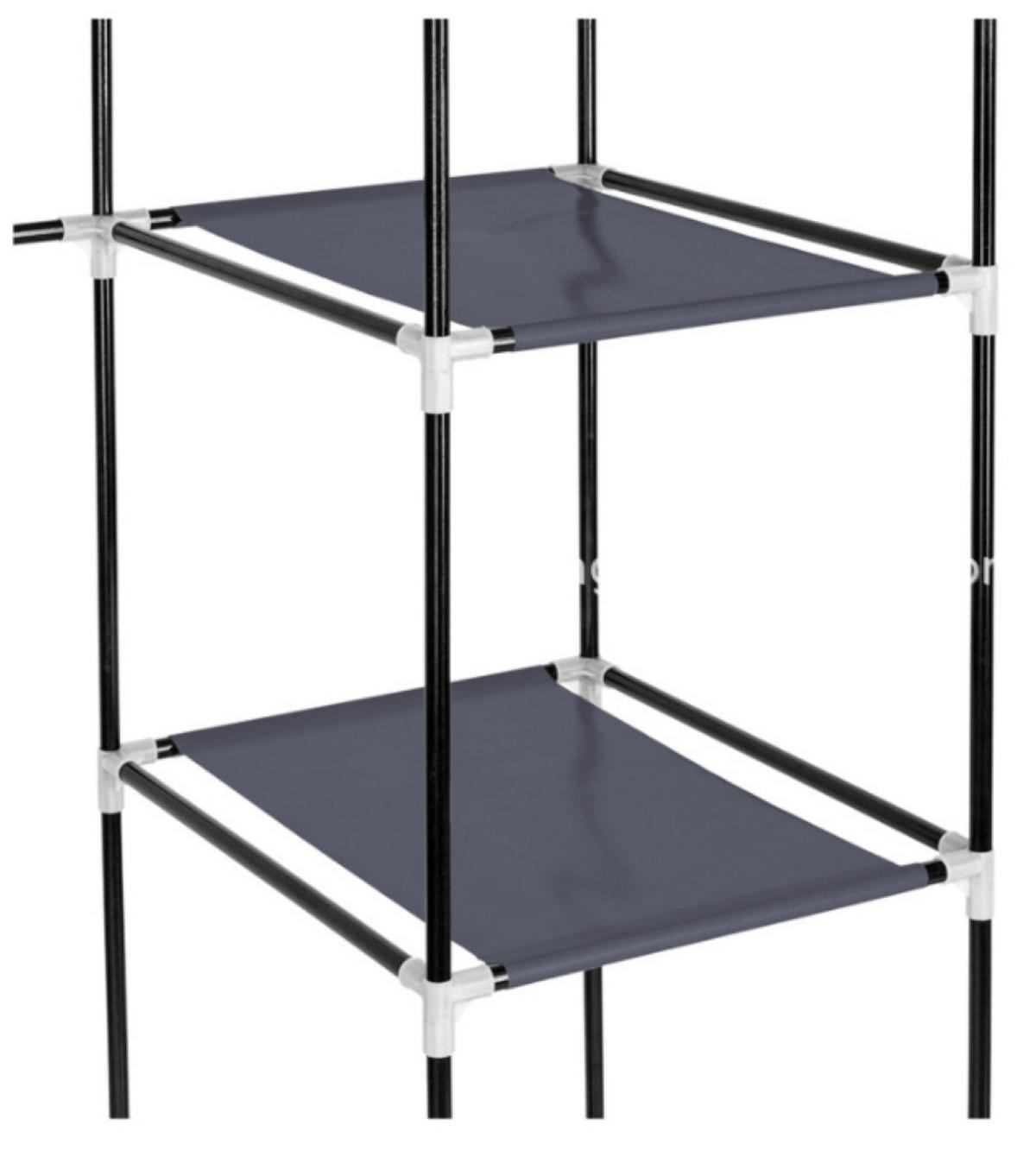 KLEIDERSCHRANK, schwarz 170/45/170 cm - Schwarz, Kunststoff (170/170/45cm) - Rexo