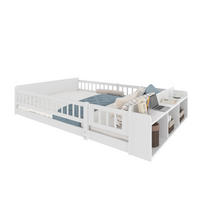 KINDERBETT Holzbett 140/200 cm Kiefernholz mit offenem Lager - Weiß, Holz (140/200cm) - OKWISH