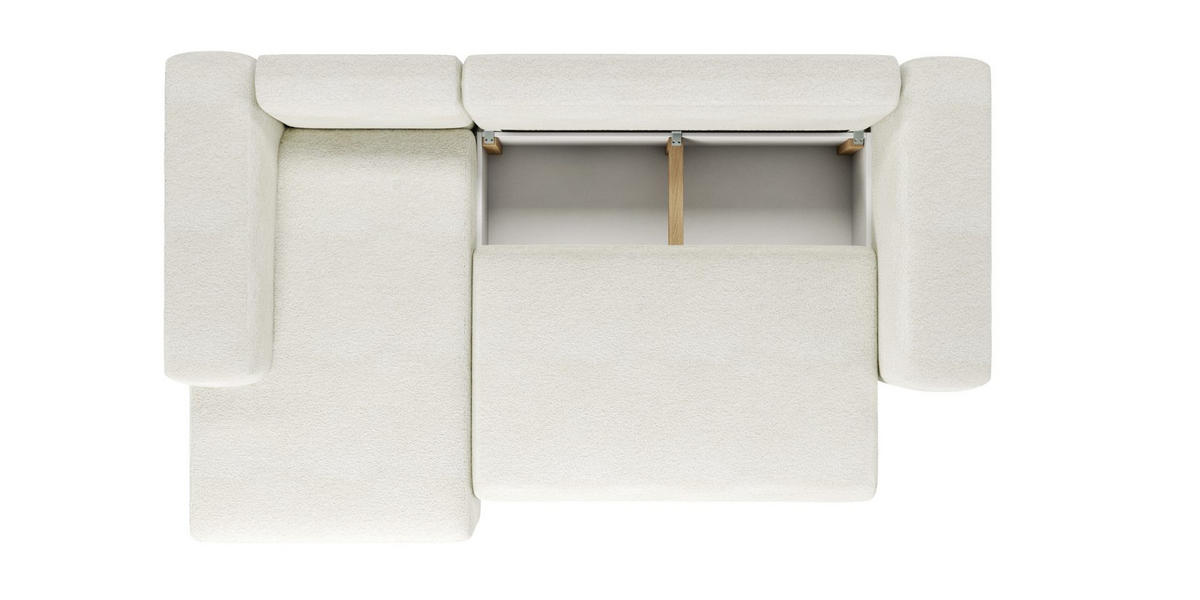 ECKSOFA LAMBI, Marineblau - Castel 79 - Dunkelblau, Textil (266/114cm) - Moderno Meble