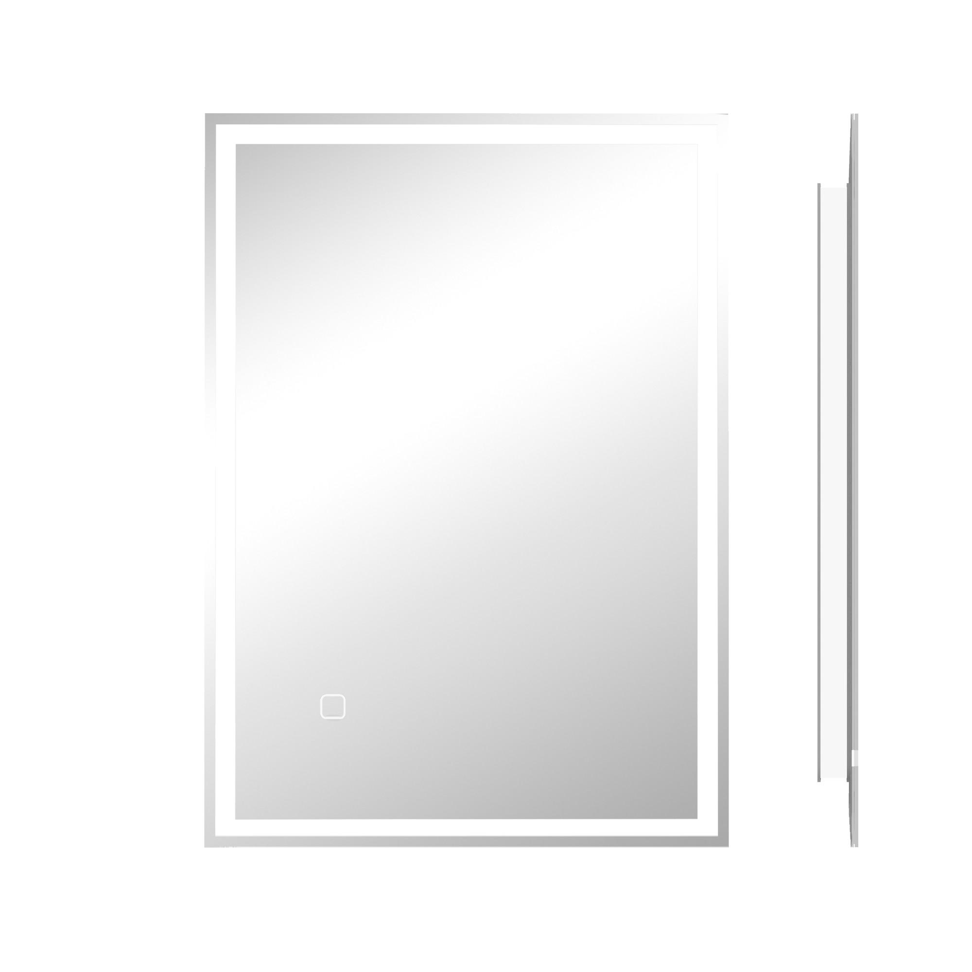 Homcom Badezimmerspiegel Silber 50x4x70 cm