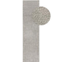 LÄUFER Tacoma Hellgrau 80x300 cm - Hellgrau, Textil (80/300cm) - benuta Nest