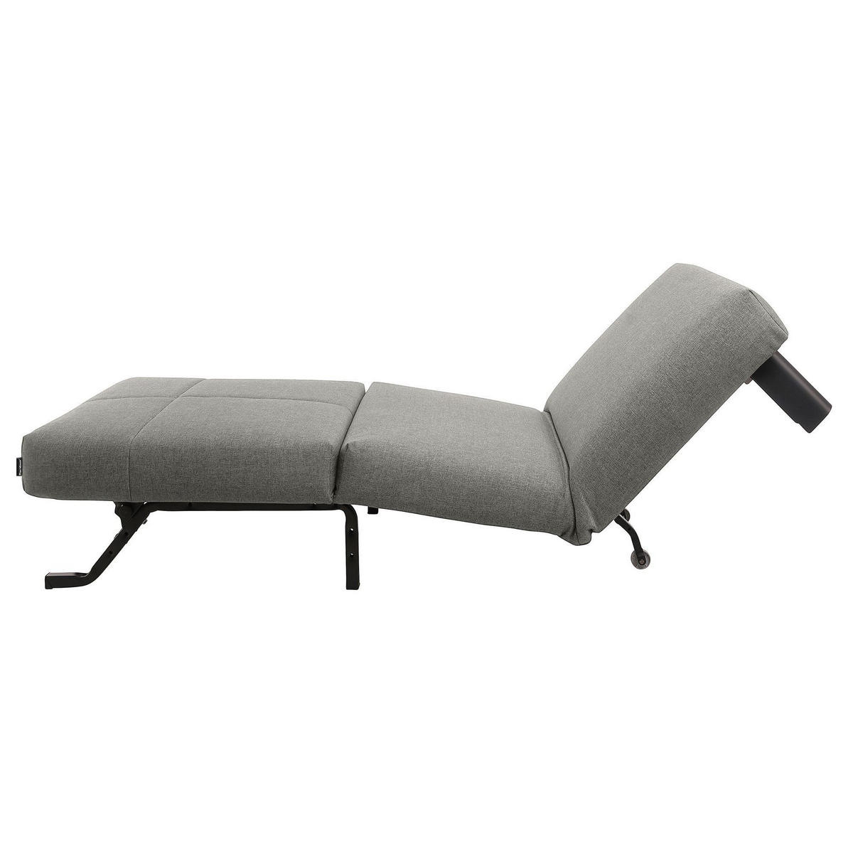 FALTSESSEL Kalomira Bezug Flachgewebe Metall schwarz / hellgrau - Hellgrau, Kunststoff (100/85/85cm) - 58aufmkessel