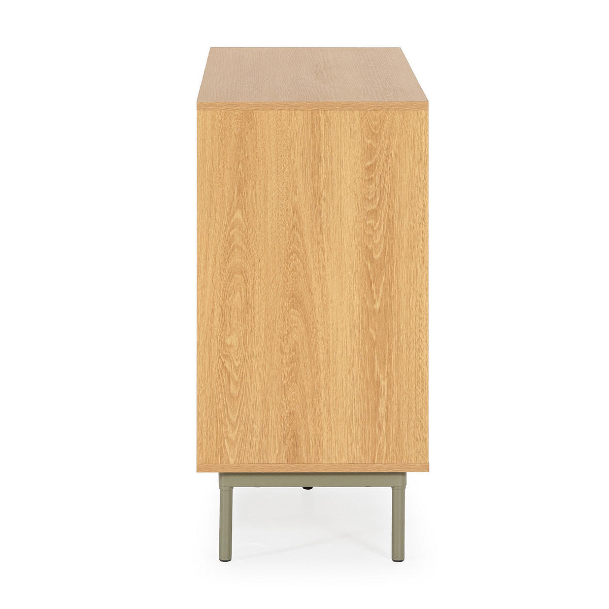 SIDEBOARD Cuzco 3 türen Eichenfarbe/grün - Grün, Holzwerkstoff (120/80/40cm)