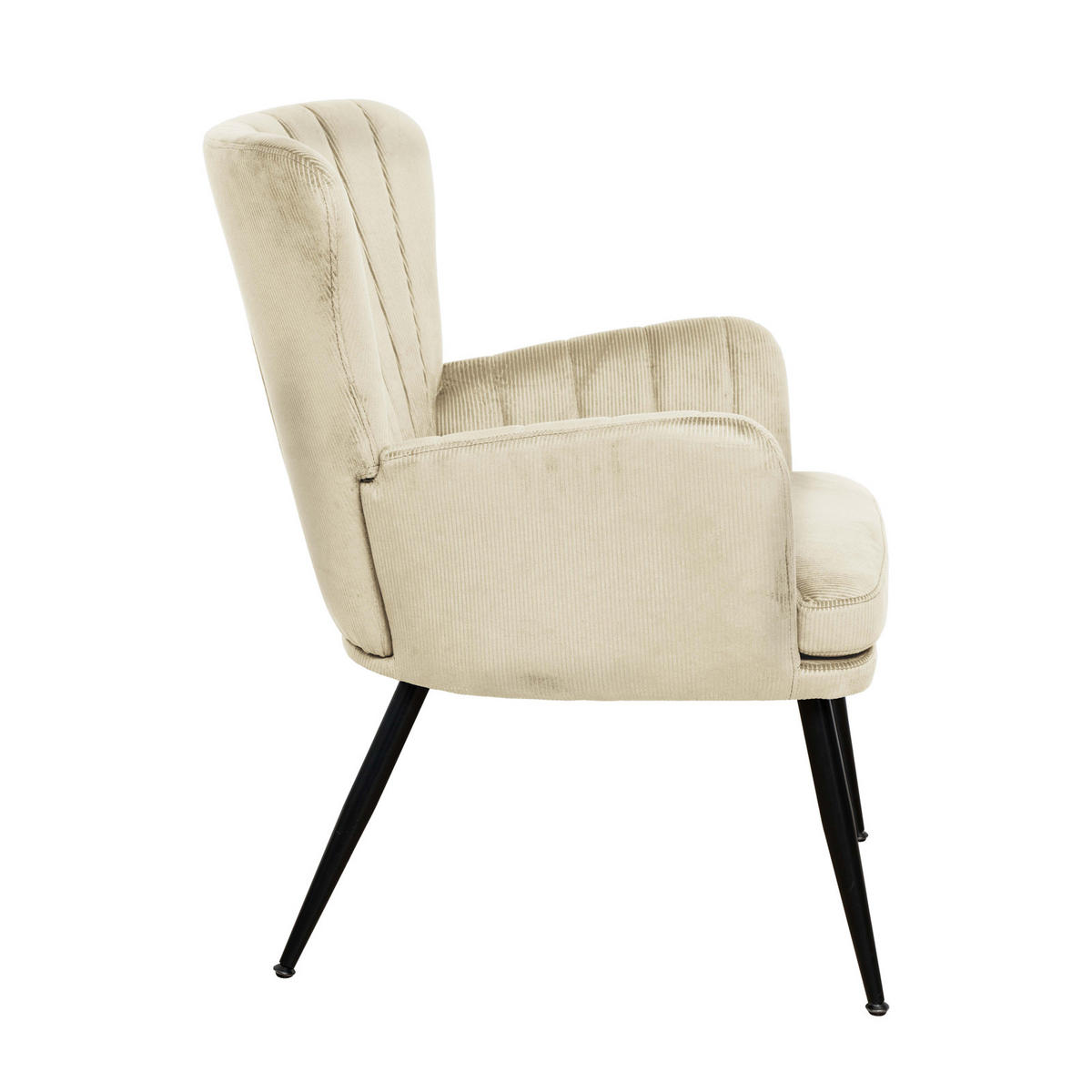 SESSEL SANSA Cord Weiß - Weiß, Textil (64/85/66cm) - SVITA