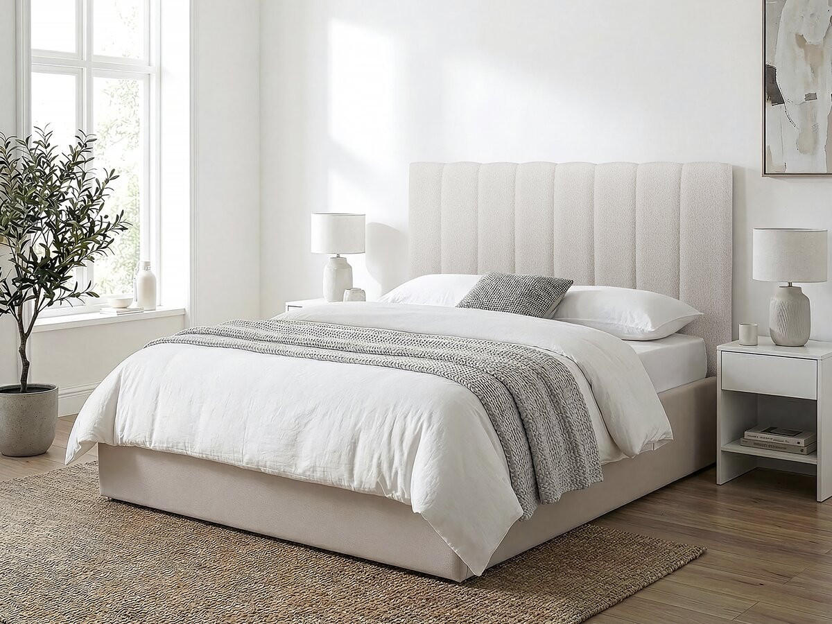 KOPFTEIL UND LATTENROSTSCHUTZ val thorens beige - Beige, Textil (7/118/140cm) - Habitat Garten