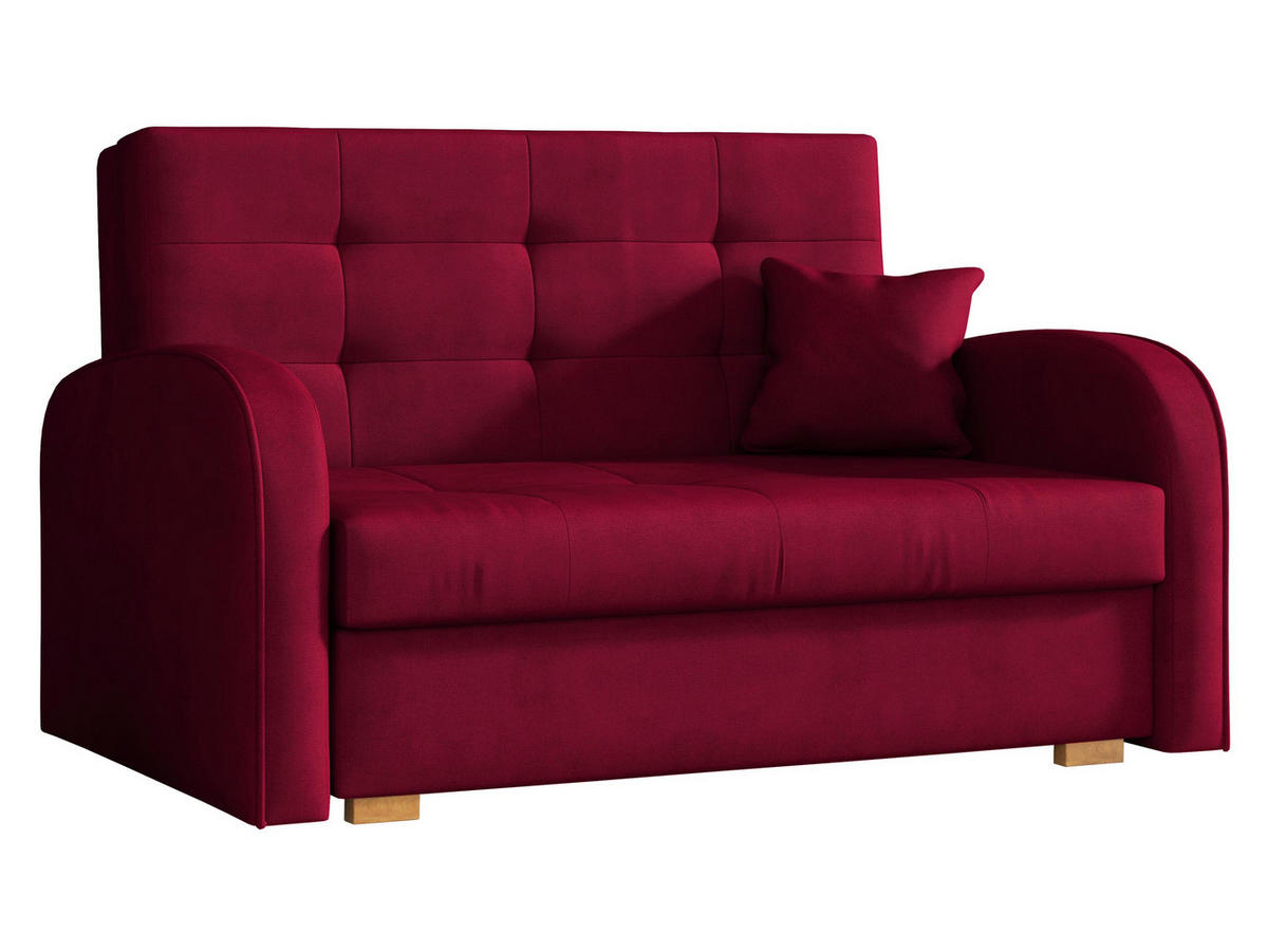 SCHLAFSOFA Viva Gold II - Rot/Braun, Holz/Textil (133/85/98cm) - MIRJAN24